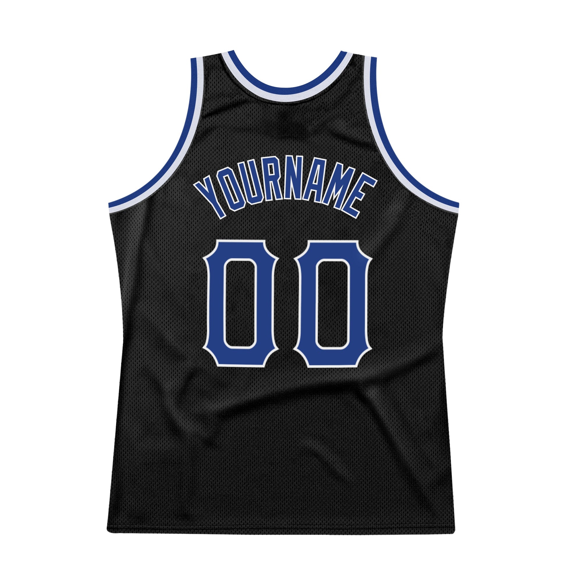 Custom Black Royal-Red Authentic Throwback Basketball Jersey - Sky-Custom