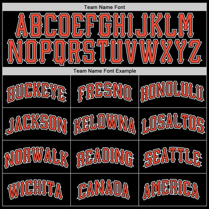 Custom Black Orange-White Authentic Throwback Basketball Jersey - Sky-Custom