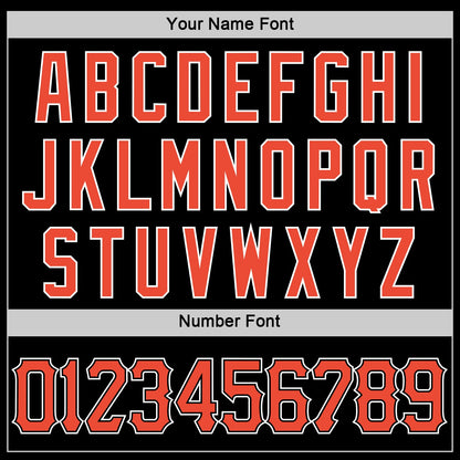 Custom Black Orange-White Authentic Throwback Basketball Jersey - Sky-Custom