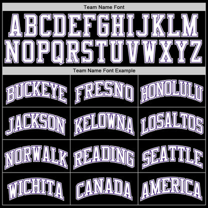 Custom Black White-Purple Authentic Throwback Basketball Jersey - Sky-Custom