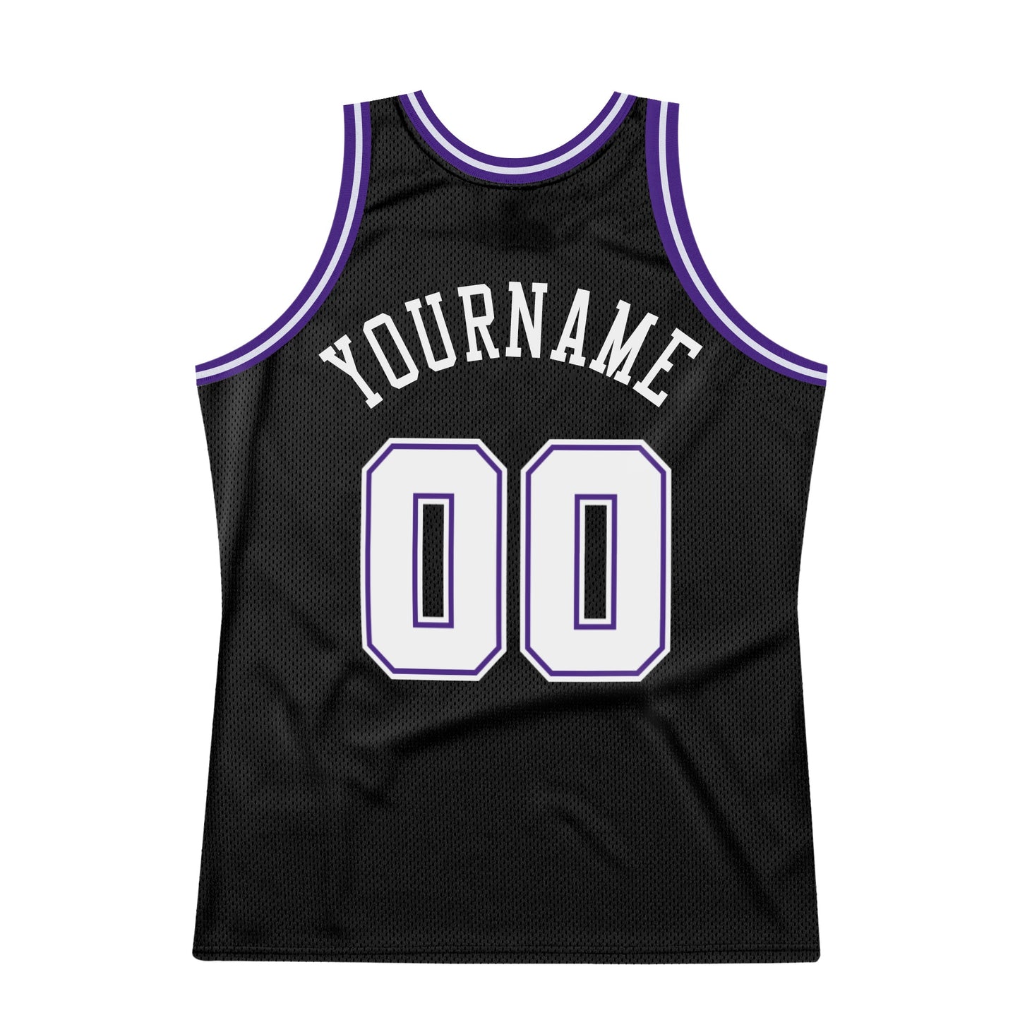 Custom Black White-Purple Authentic Throwback Basketball Jersey - Sky-Custom