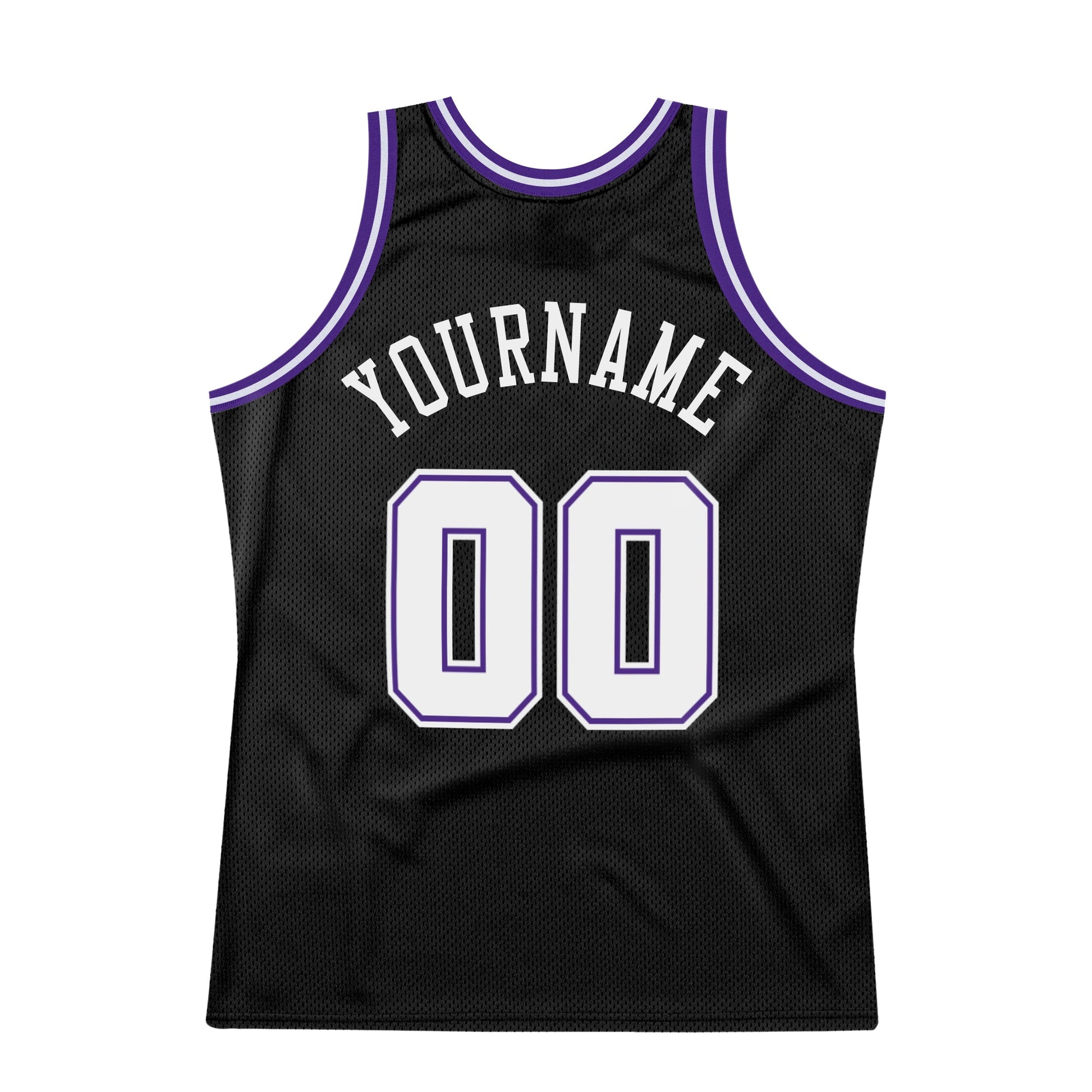 Custom Black White-Purple Authentic Throwback Basketball Jersey - Sky-Custom