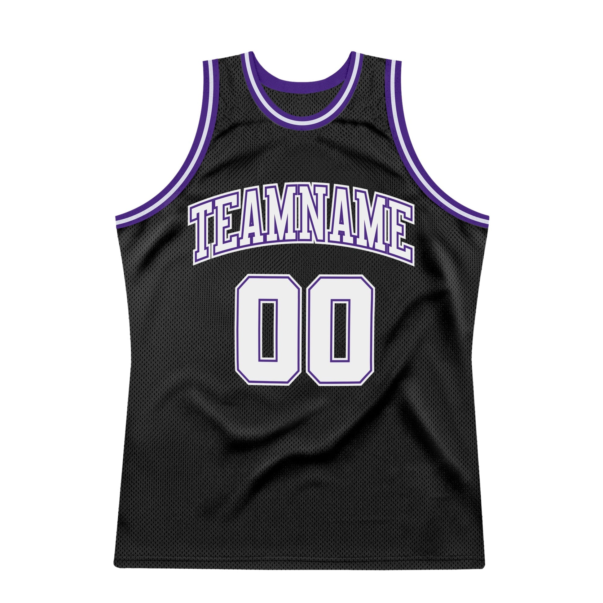 Custom Black White-Purple Authentic Throwback Basketball Jersey - Sky-Custom