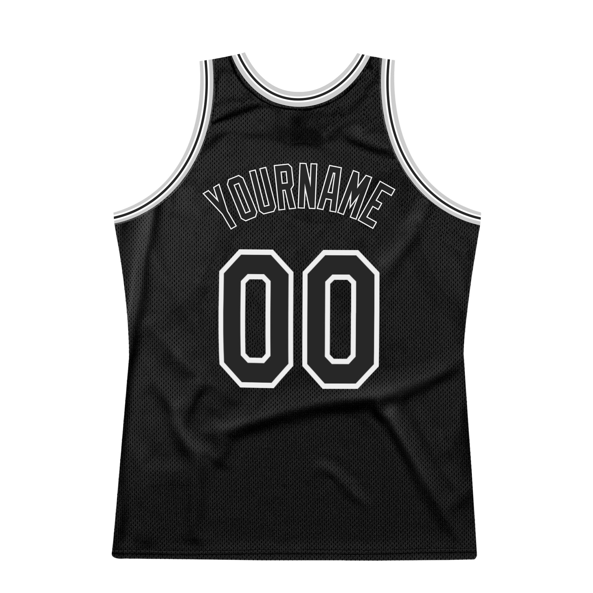 Custom Black Black-Gray Authentic Throwback Basketball Jersey - Sky-Custom