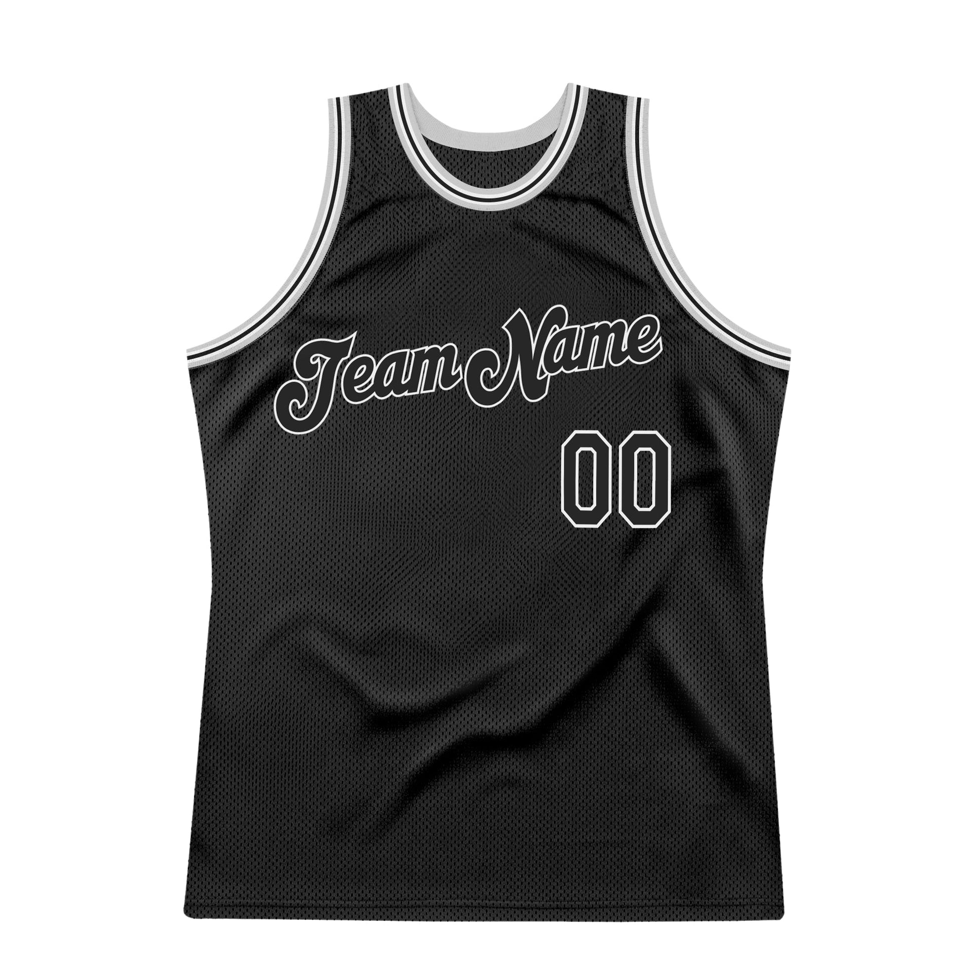 Custom Black Black-Gray Authentic Throwback Basketball Jersey - Sky-Custom