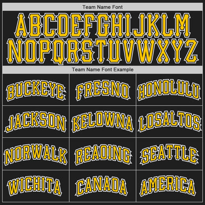 Custom Black Gold-White Authentic Throwback Basketball Jersey - Sky-Custom