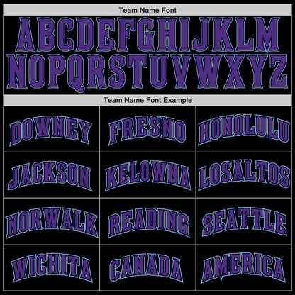 Custom Black Purple-Light Blue Authentic Throwback Basketball Jersey - Sky-Custom