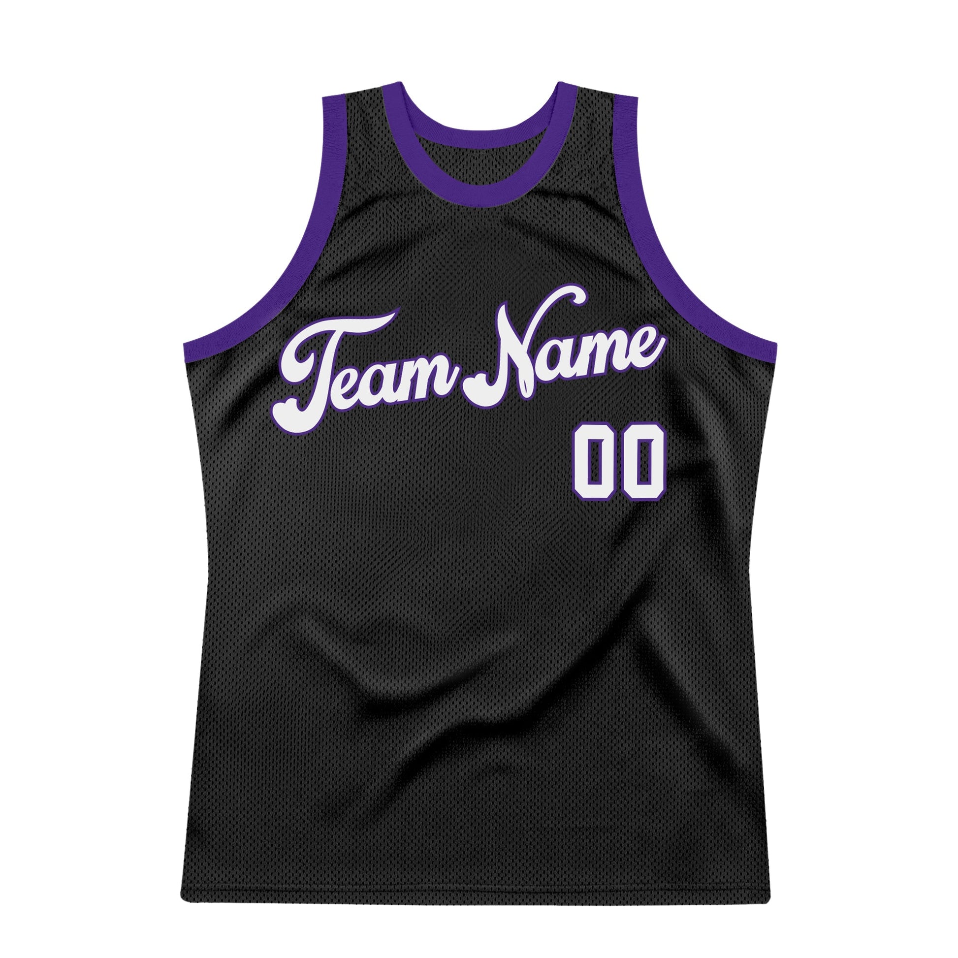 Custom Black White-Purple Authentic Throwback Basketball Jersey - Sky-Custom