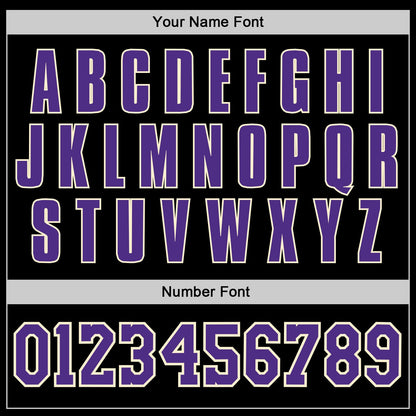 Custom Black Purple-Cream Authentic Throwback Basketball Jersey - Sky-Custom