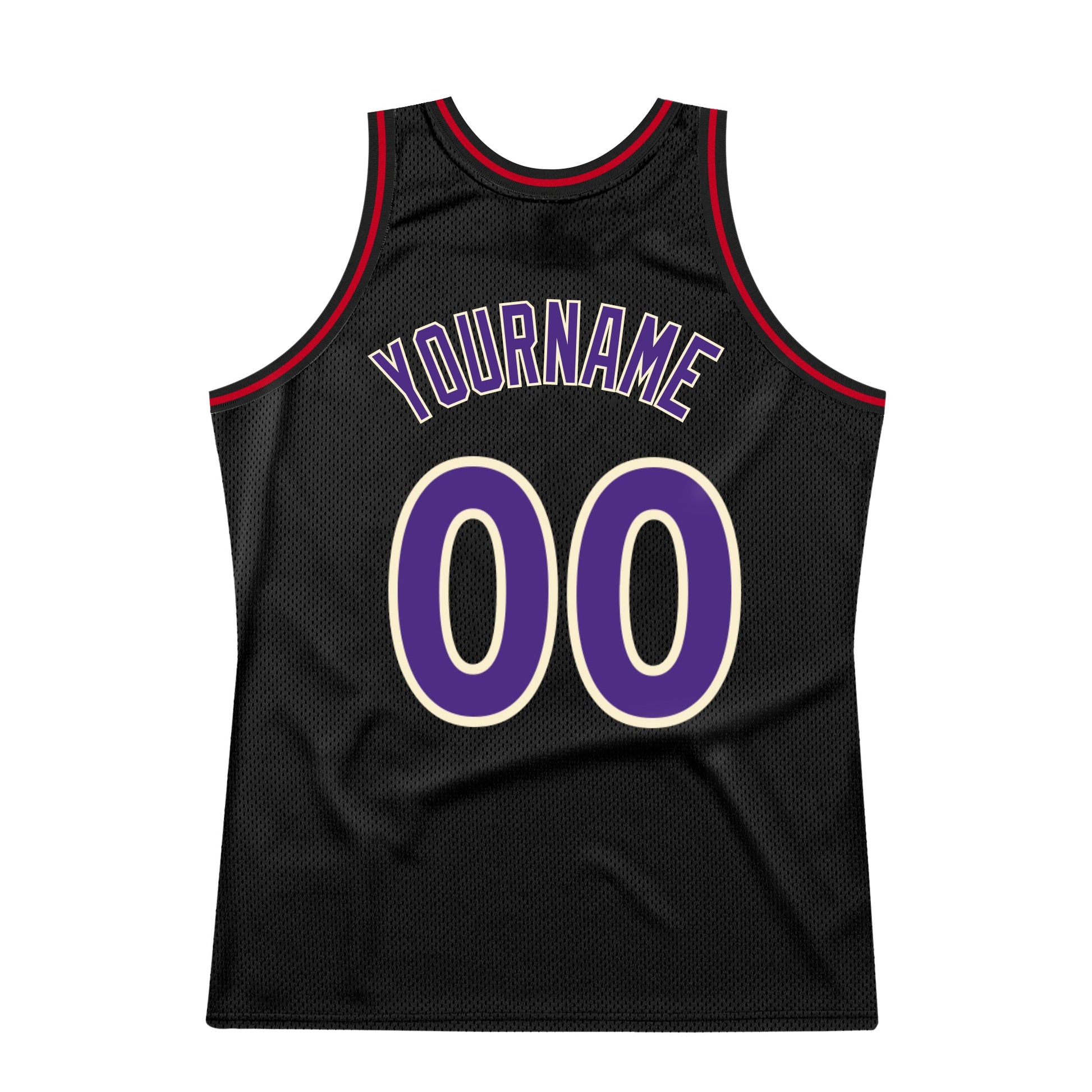 Custom Black Purple-Red Authentic Throwback Basketball Jersey - Sky-Custom