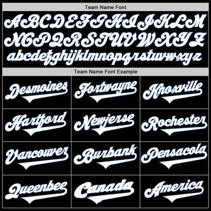 Custom Black White-Light Blue Authentic Baseball Jersey - Sky-Custom