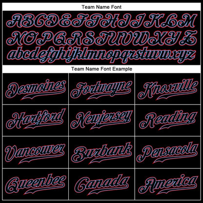Custom Black Black-Red Authentic Baseball Jersey - Sky-Custom