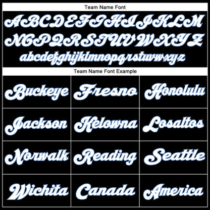 Custom Black White-Light Blue Mesh Authentic Throwback Football Jersey - Sky-Custom