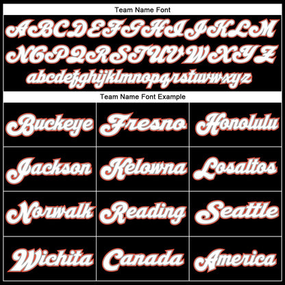 Custom Black White-Orange Mesh Authentic Throwback Football Jersey - Sky-Custom