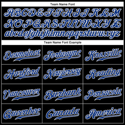 Custom Black White Pinstripe Royal-Red Authentic Baseball Jersey - Sky-Custom