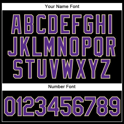 Custom Black White Pinstripe Purple-White Authentic Baseball Jersey - Sky-Custom