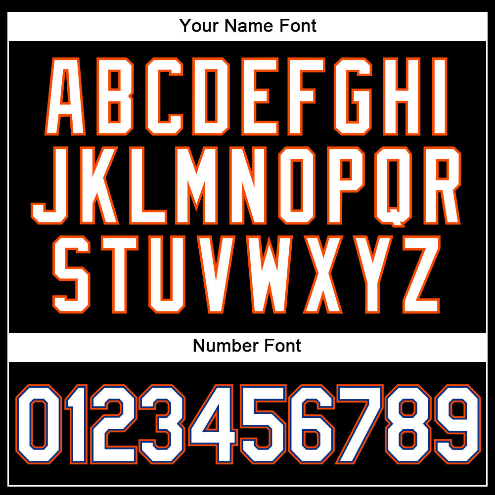 Custom Black White Pinstripe White-Orange Authentic Baseball Jersey - Sky-Custom