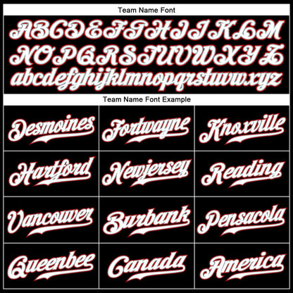 Custom Black Gray Pinstripe White-Red Authentic Baseball Jersey - Sky-Custom
