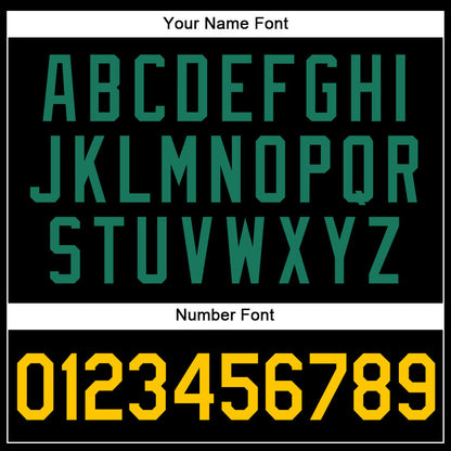 Custom Black Gold-Kelly Green Authentic Baseball Jersey - Sky-Custom