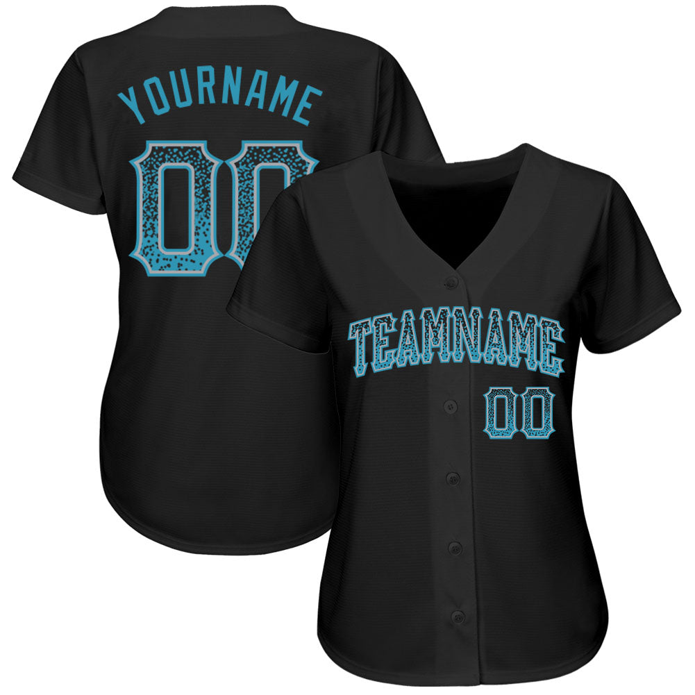 Custom Black Panther Blue-Gray Authentic Drift Fashion Baseball Jersey - Sky-Custom