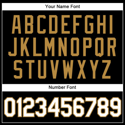 Custom Black White-Old Gold Authentic Throwback Basketball Jersey - Sky-Custom