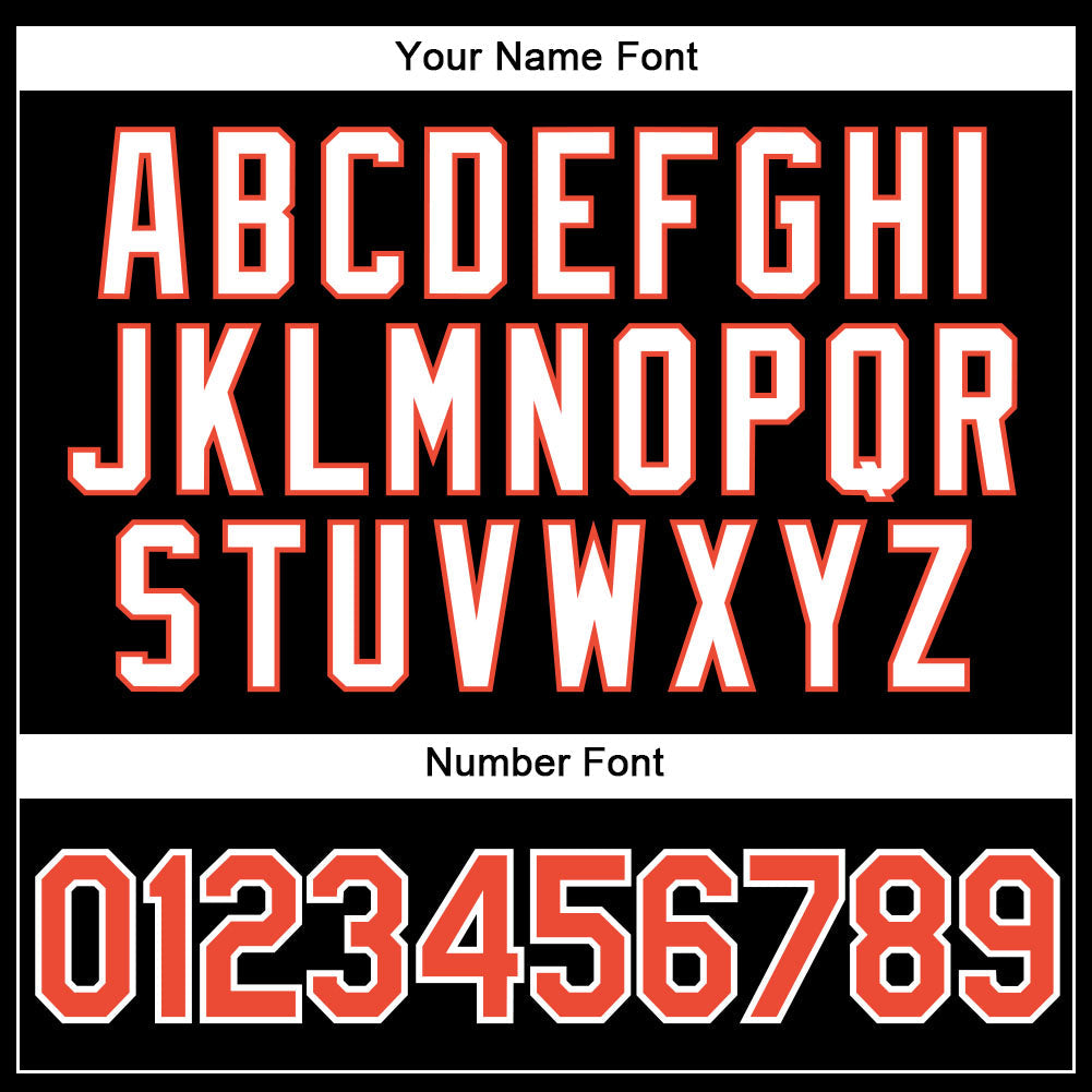 Custom Black White Pinstripe Orange-White Authentic Basketball Jersey - Sky-Custom