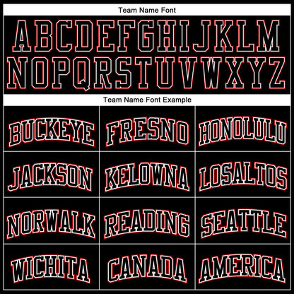 Custom Black Red Pinstripe Black-White Authentic Basketball Jersey - Sky-Custom