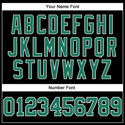 Custom Black White Pinstripe Kelly Green-White Authentic Basketball Jersey - Sky-Custom