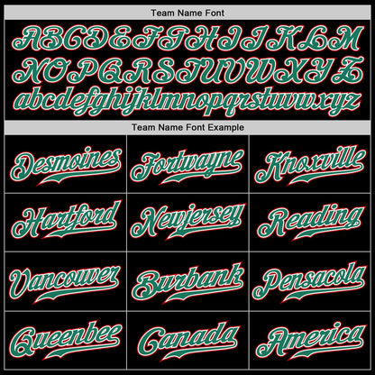 Custom Black Kelly Green-Red Authentic Mexican Flag Fashion Baseball Jersey - Sky-Custom