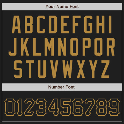 Custom Black Black-Old Gold Authentic Baseball Jersey - Sky-Custom