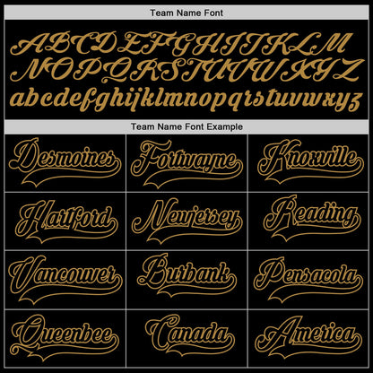 Custom Black Black-Old Gold Authentic Baseball Jersey - Sky-Custom