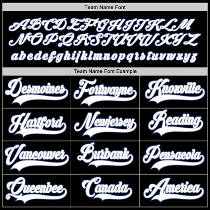 Custom Black White-Royal Hockey Jersey - Sky-Custom