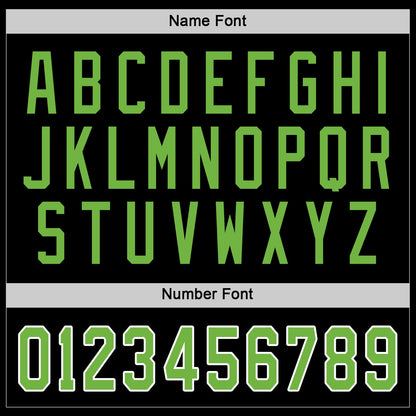Custom Black Neon Green-White Hockey Jersey - Sky-Custom