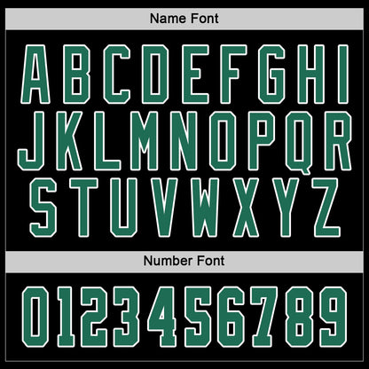 Custom Black Kelly Green-White Hockey Jersey - Sky-Custom
