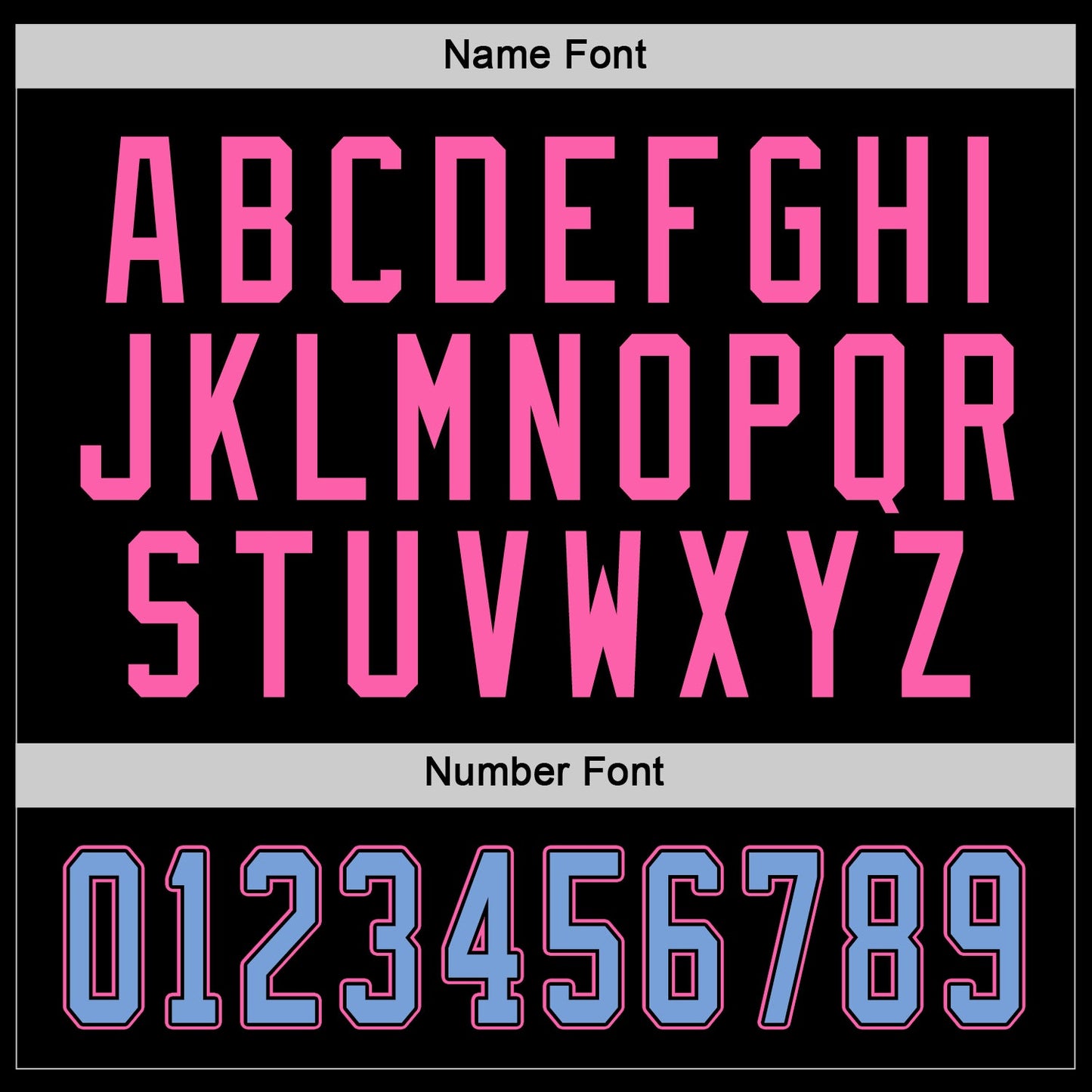 Custom Black Light Blue-Pink Hockey Jersey - Sky-Custom