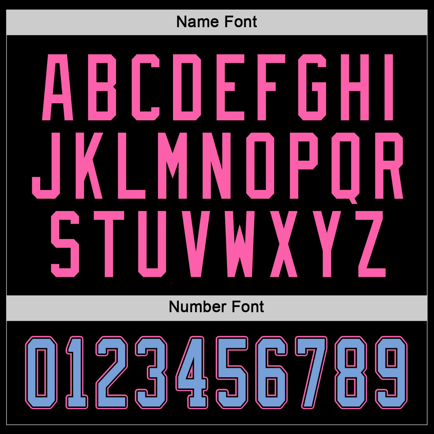 Custom Black Light Blue-Pink Hockey Jersey - Sky-Custom