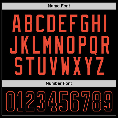 Custom Black Black-Orange Hockey Jersey - Sky-Custom