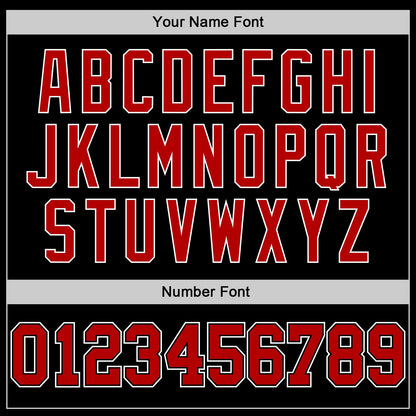 Custom Black Red-White Authentic Baseball Jersey - Sky-Custom