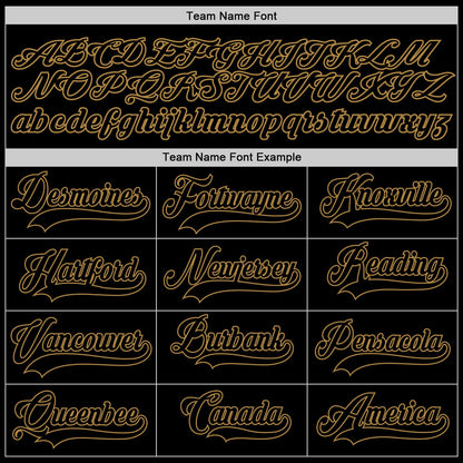 Custom Black Black-Old Gold Authentic Baseball Jersey - Sky-Custom