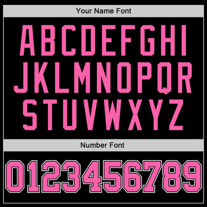 Custom Black Pink-White Authentic Baseball Jersey - Sky-Custom
