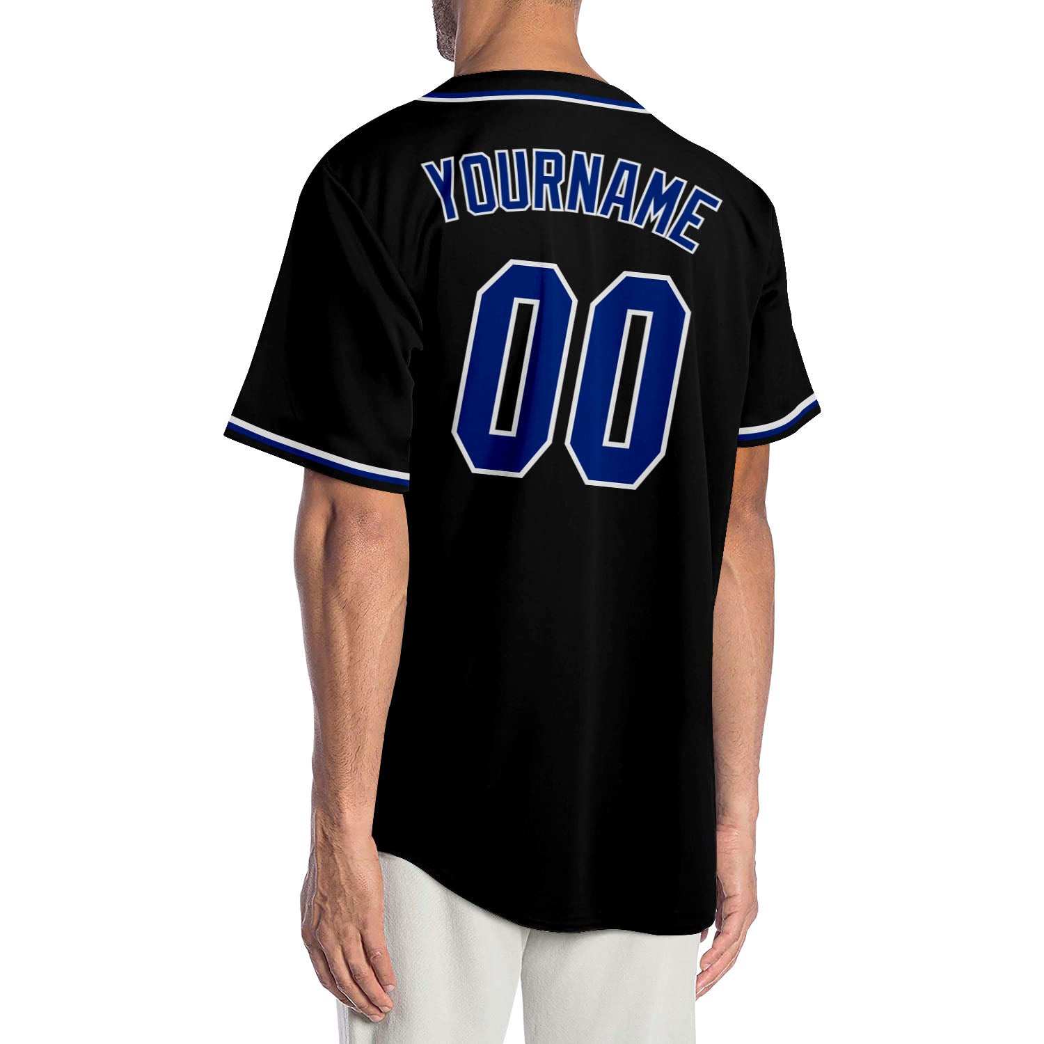 Custom Black Royal-Red Authentic Baseball Jersey - Sky-Custom