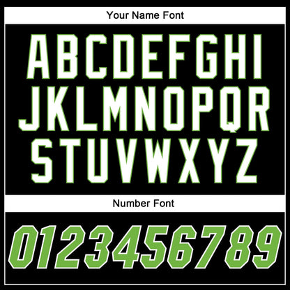 Custom Black Neon Green-White Authentic Baseball Jersey - Sky-Custom