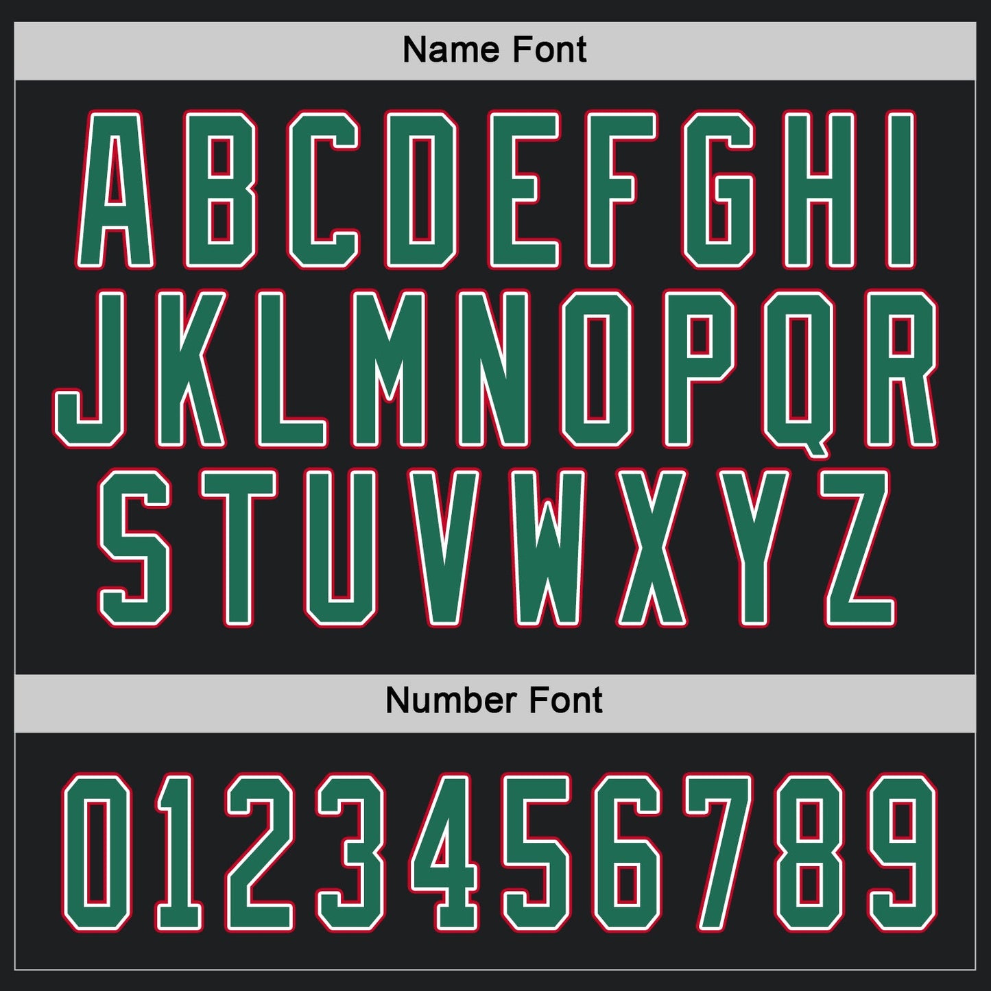 Custom Black Kelly Green-Red Hockey Jersey - Sky-Custom