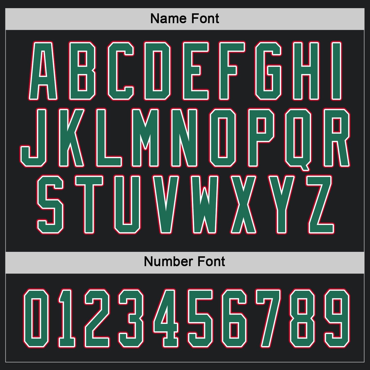 Custom Black Kelly Green-Red Hockey Jersey - Sky-Custom