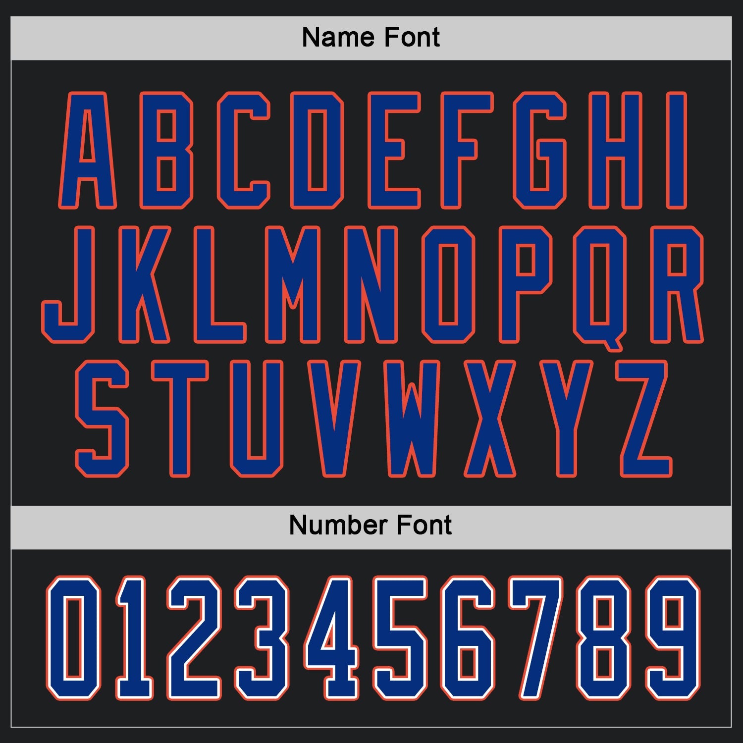 Custom Black Royal-Orange Hockey Jersey - Sky-Custom