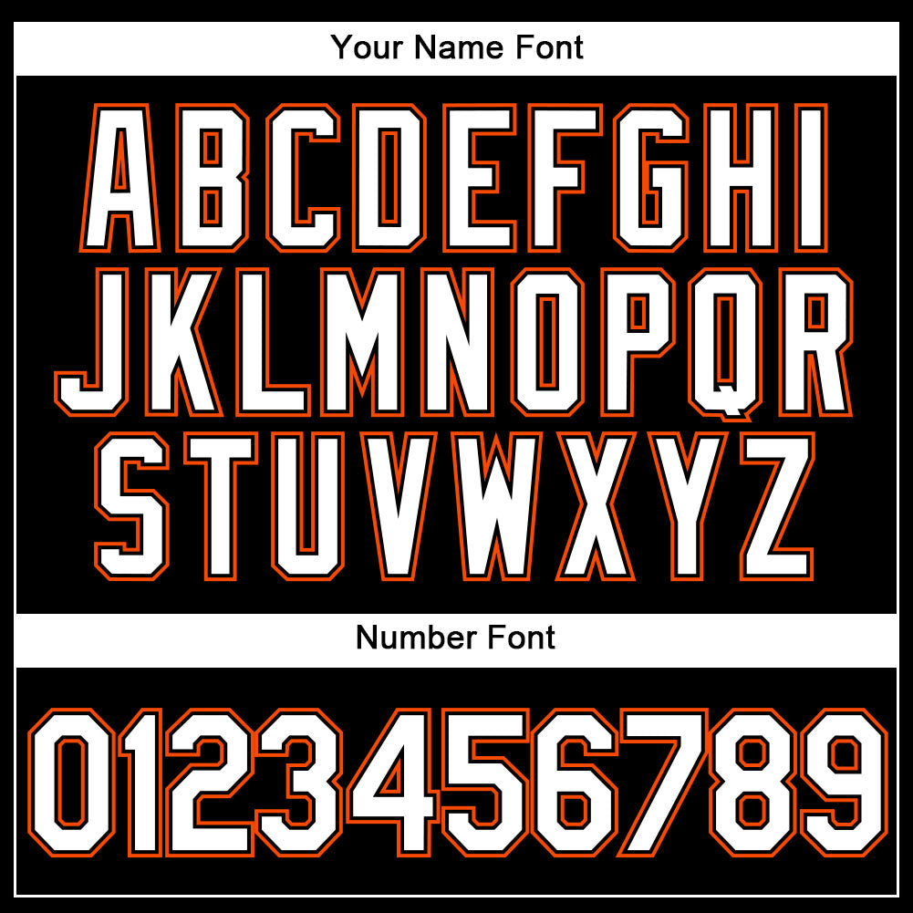 Custom Black White-Orange Authentic Baseball Jersey - Sky-Custom