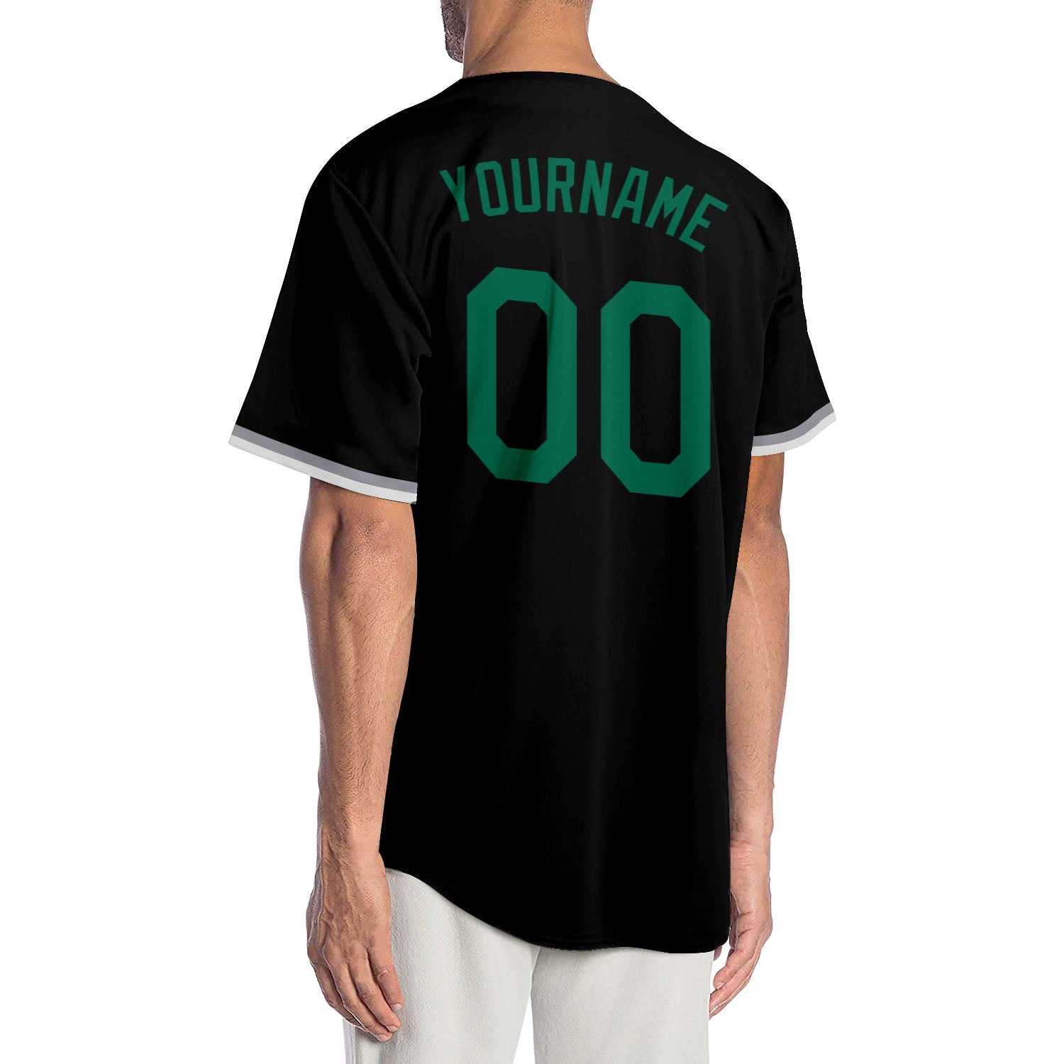 Custom Black Kelly Green Authentic Baseball Jersey - Sky-Custom