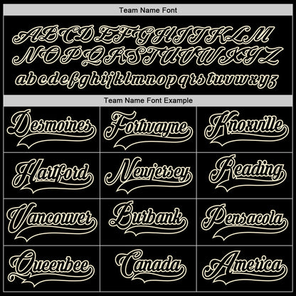 Custom Black Black-Cream Hockey Jersey - Sky-Custom