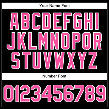 Custom Black Pink-White Authentic Baseball Jersey - Sky-Custom