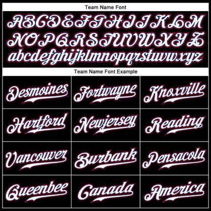 Custom Black White-Red Authentic Baseball Jersey - Sky-Custom